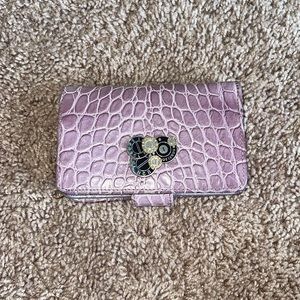 Henri Bendel Plum Snake Skin Wallet